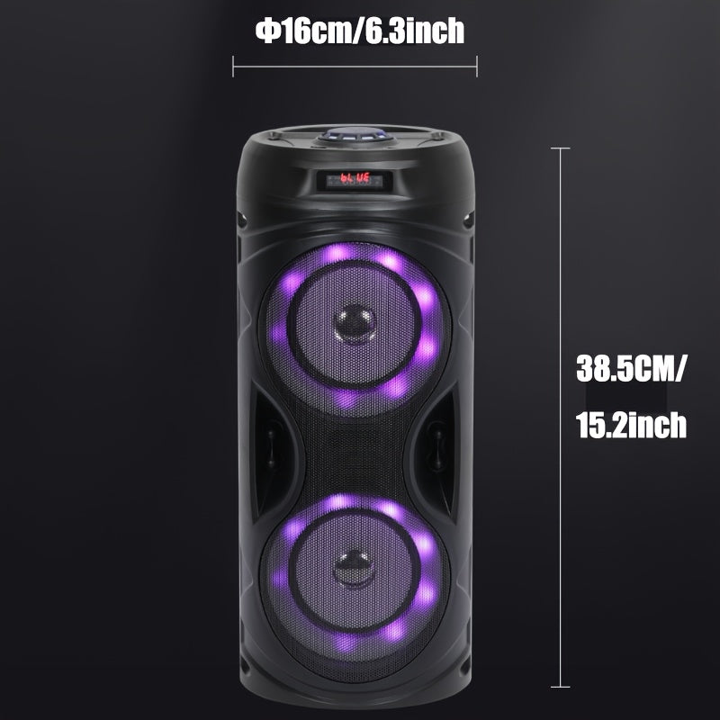 Wireless Speaker with Subwoofer and Disco Light for Outdoor Parties