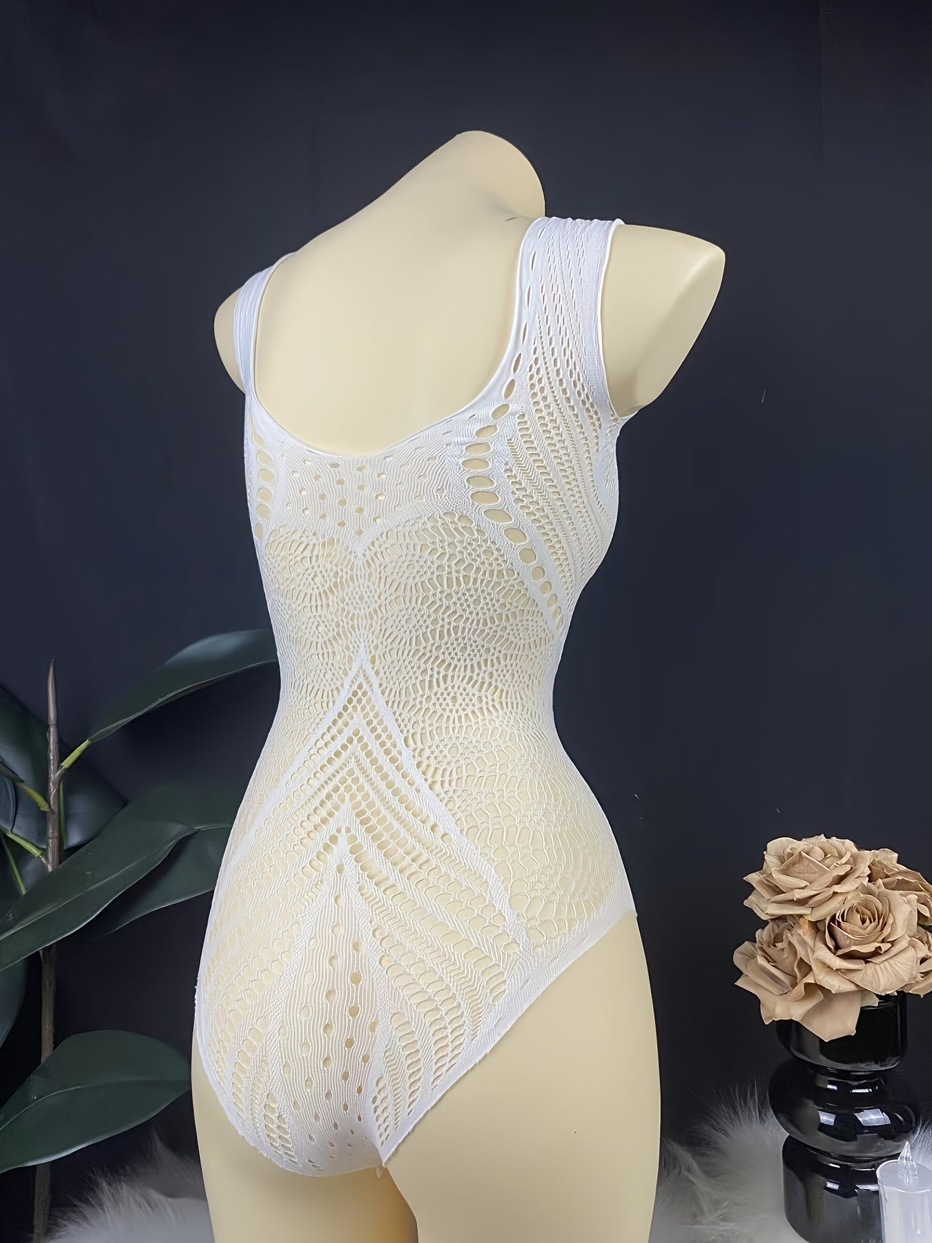 Women’s Floral Embroidered Mesh Crop Top Sexy Sheer Lingerie