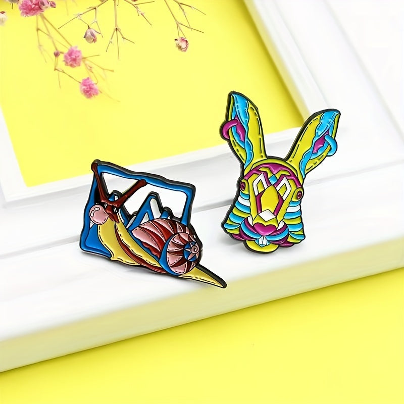 Enamel Animal Brooch Pins Set Cartoon Theme Cute Jewelry Accessories for Clothing Bags Hats