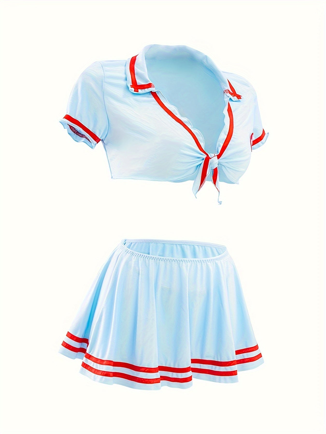 Women's Sexy Nurse Costume with Hat Top Underwear and Skirt