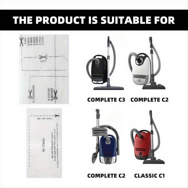 Set of 12 Vacuum Cleaner Filters for S8340 S8360 C1 C2 C3 Models Exhaust Replacement Parts