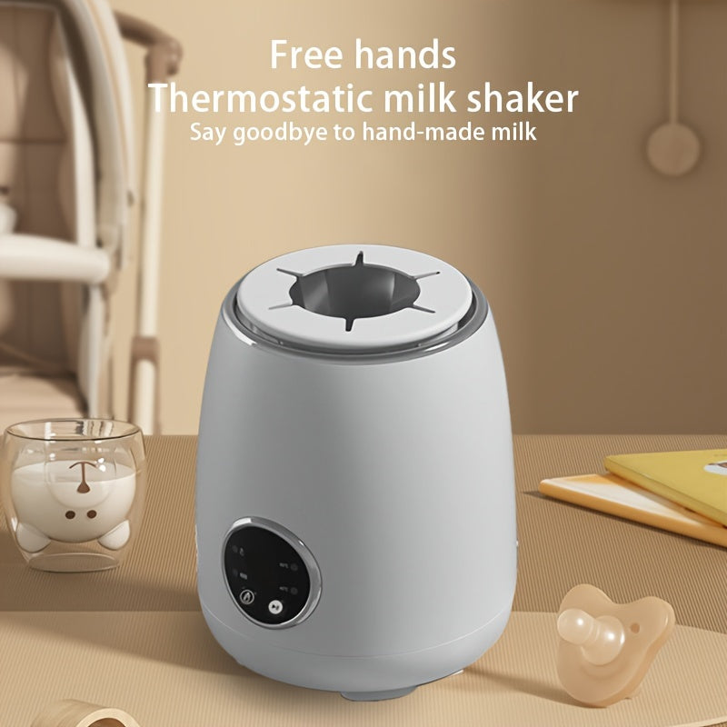 1 dona Smart Milk Shaker doimiy haroratni nazorat qilish bilan - 360-darajali ikki tomonlama harakat, suvsiz, uzoq davom etadigan batareyali, taymer, ko‘p funksiyali shisha mosligi, jim operation - Mukammal sovg‘a uchun