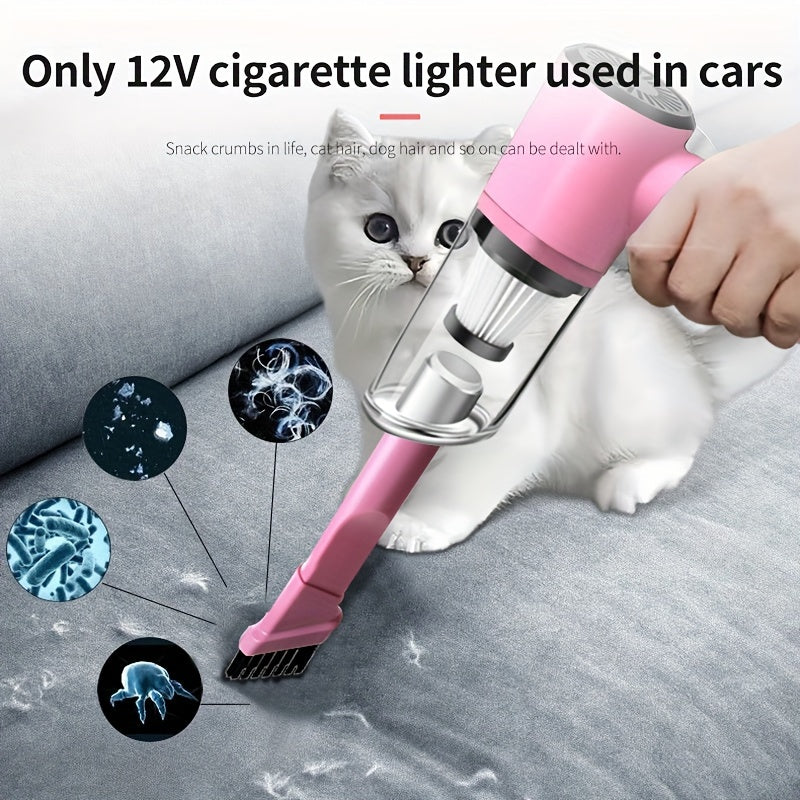 Car Vacuum Cleaner Handheld 12V Corded Pet Hair Removal Small Dust Remover