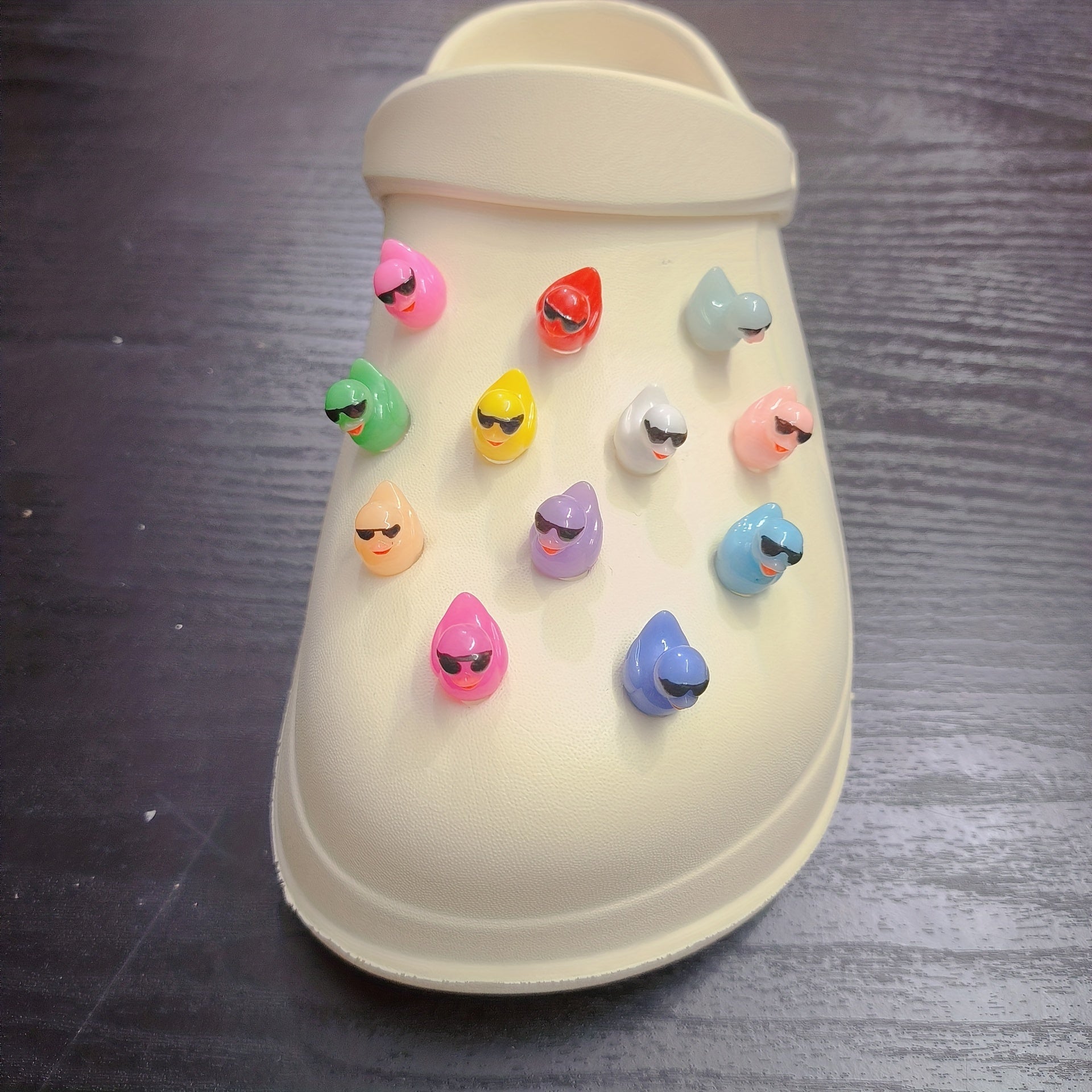 Kids Multicolor 3D Duck Shoe Accessory for Summer Beach Sandals