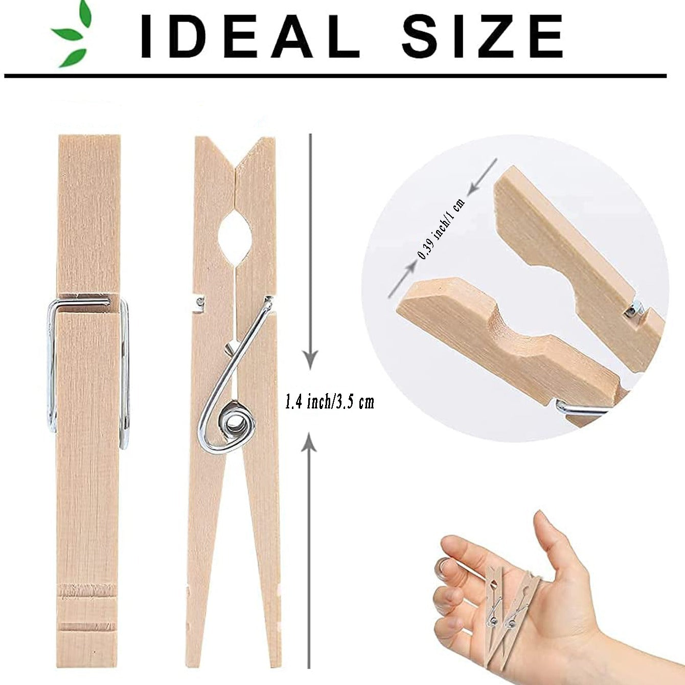 Decorative Photo Clips Set with 5m Hemp Rope for Wall Display