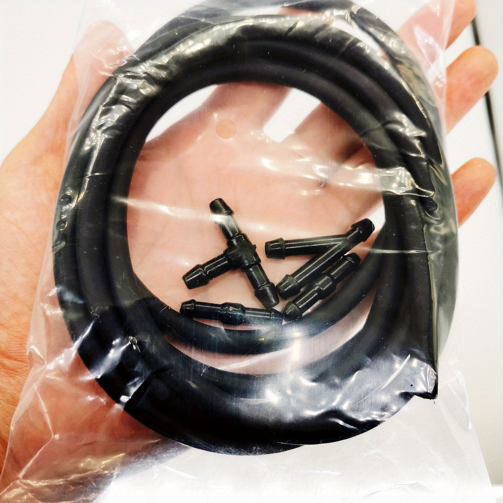 Kit de manguera de lavado de parabrisas universal de 2M con 4 conectores para instalación de boquillas