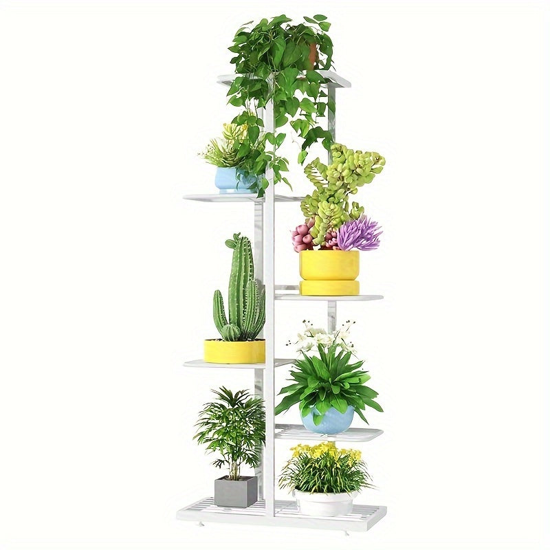 Multi-Tier Metal Flower Stand for Plants and Books for Living Room Balcony Garden
