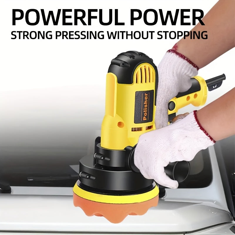 Máquina de pulido y encerado de velocidad variable con mango desmontable y accesorios