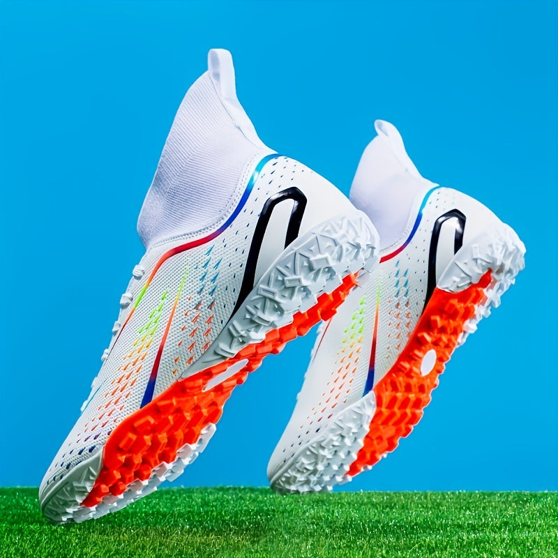 Lightweight All-Season High-Top Soccer Cleats for Training and Competition