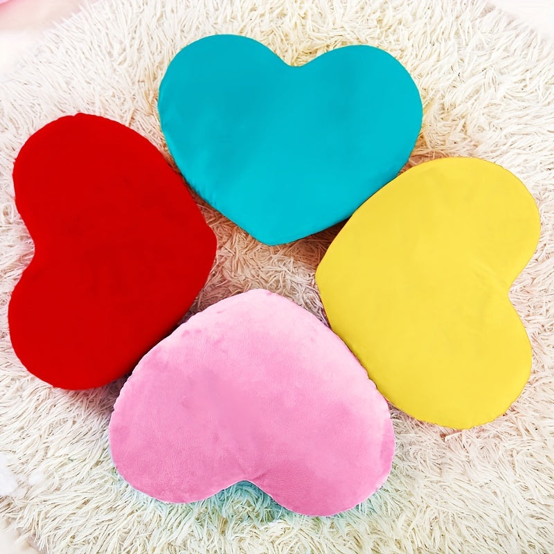 Multicolor Heart Plush Pillow Cushion for Home Decor