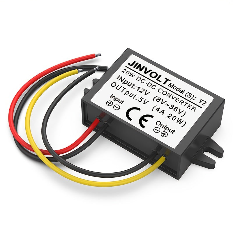 Convertidor de 12V a 5V DC, fuente de alimentación regulable, compacto, no necesita batería