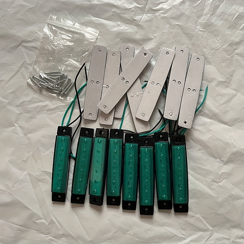 8PCS 6-LED Neon Rock Light Bars for Buses Boats Trucks RVs with Bright 12V