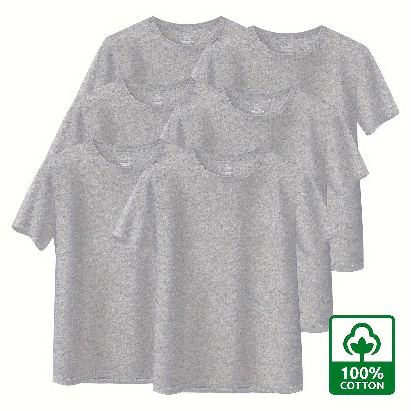 6 ta paxta erkaklar uchun qisqa yengli futbolkalar, 180g, O'rta Sharq