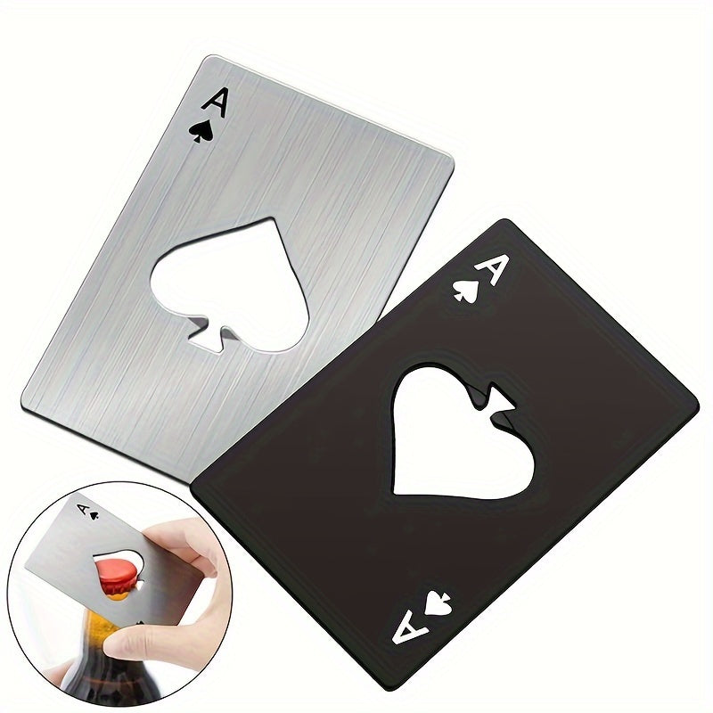 Stainless Steel Credit Card Size Bottle Opener Poker Chip Style for Bars and Restaurants