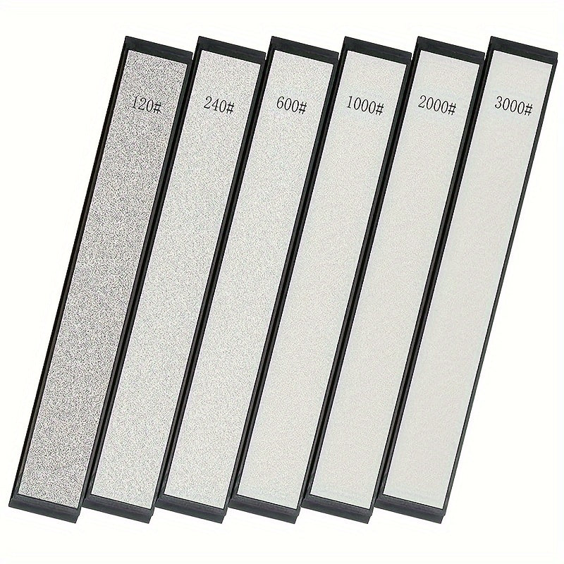 Set of 3/5/6 Diamond Whetstones for Fixed Angle Knife Sharpening with Sharpening Rod and Disc Tools