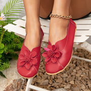 Women's Floral Decor Slip-On Round Toe Low-Top Non-slip Comfortable Shoes