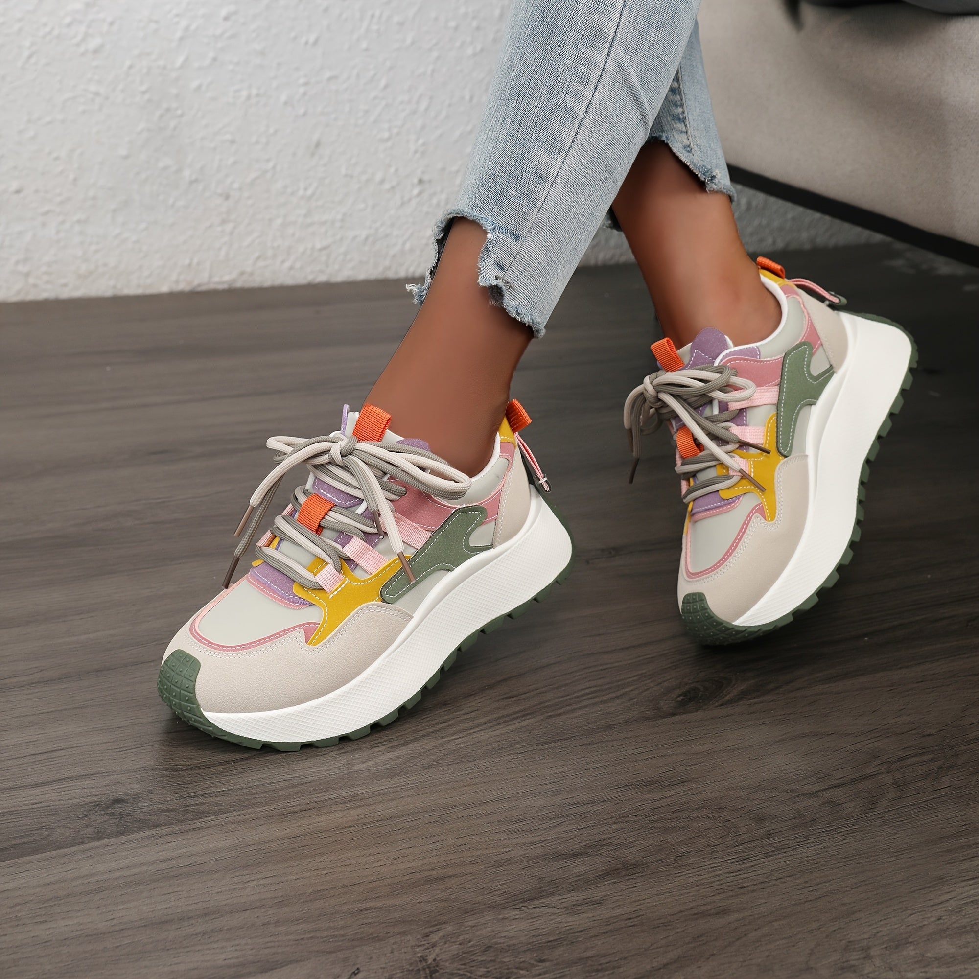 Women's Low-Top Sneakers Mesh Camo Casual Walking Shoes