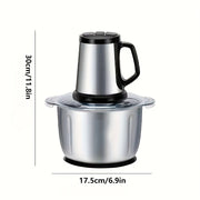 Мясорубка для крупногабаритных продуктов и овощей, 4,5 л, мотор 1000 об/мин, нержавеющая сталь