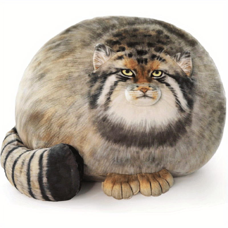 Kawaii Pallas Cat Plush Body Pillow for Pet Lovers and Room Decor