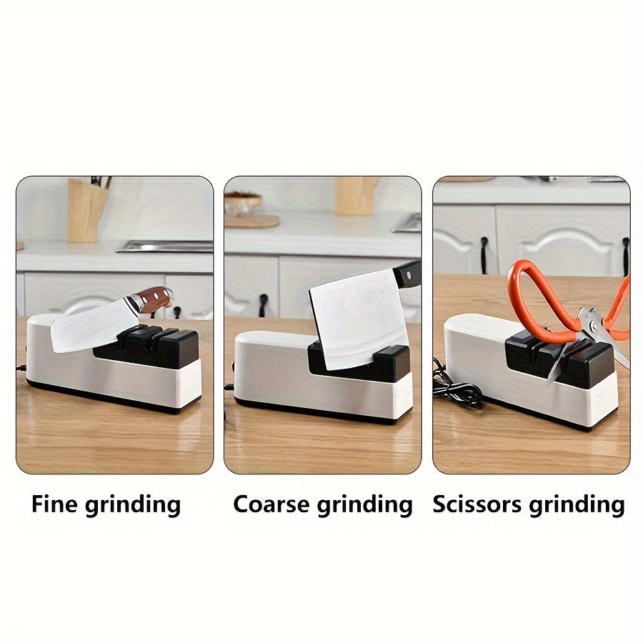 Портативный электрический точильный станок на USB для быстрой заточки кухонных ножей и ножниц, изготовленный из прочного материала PC.