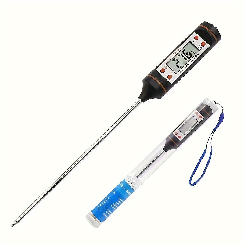 Digital Cooking Thermometer with Stainless Steel Probe for BBQ Baking and Milk Heating