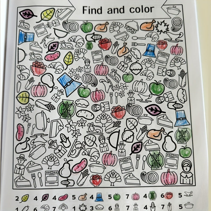 Children's Interactive Hidden Objects Book for Kids Age 3+ White Paper Educational Puzzles