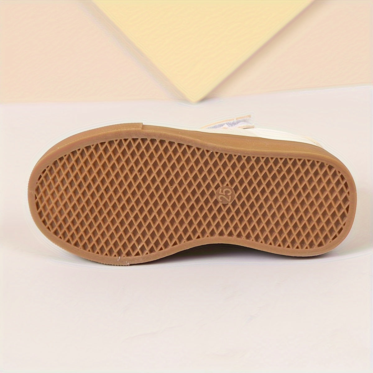 Kids' Solid Color Low Top Sneakers with Hook and Loop Fastener Non-Slip TPR Sole