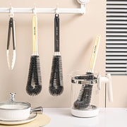 Long Handle Cup Brush and Tea Stain Remover, Durable Plastic Stainless Steel Kitchen Cleaning Tool