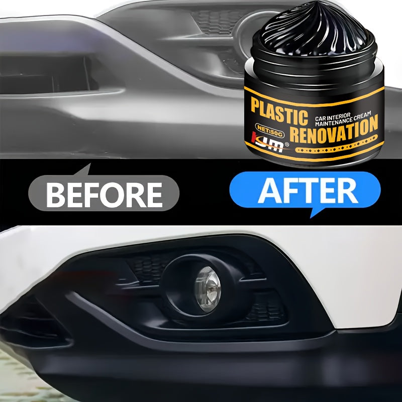 Restaurador de plástico y caucho para automóviles Pasta negra brillante Reparación de neumáticos Oxidación