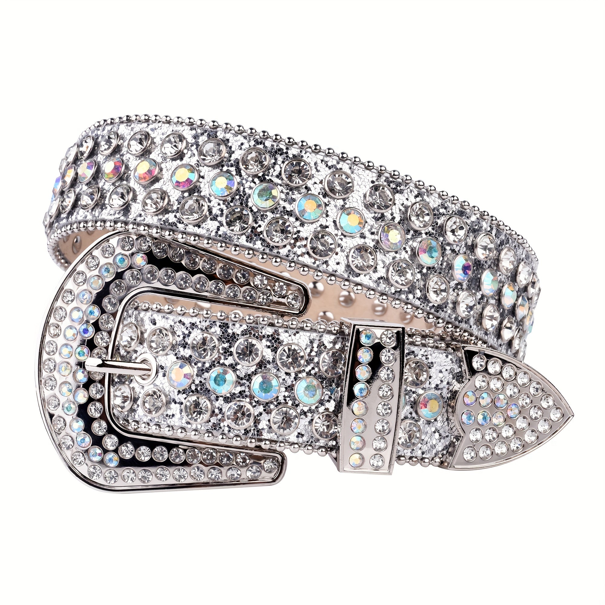 Qizlar uchun Glitter Kristalli bezatilgan jinsi kamar, Gʻarbiy kovboy uslubida