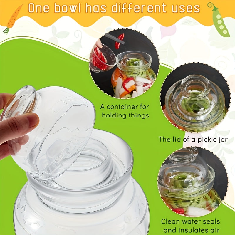 Glass Fermentation Jar 2500ml 84oz for Kimchi Pickles Moisture-Resistant