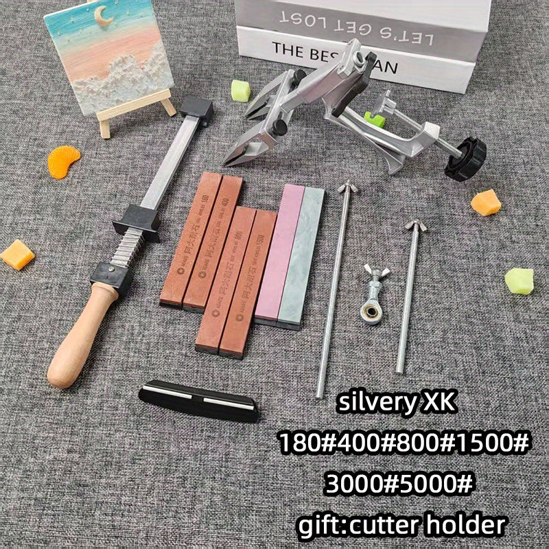 Fixed angle knife sharpener with diamond stone grinder for high-quality sharpening