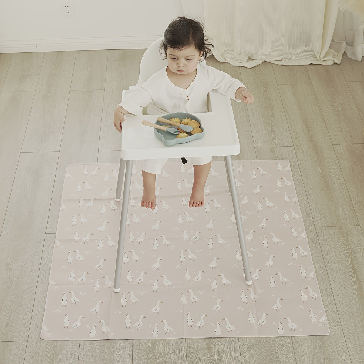 Kids Waterproof Floor Mat 129cm Square Washable Anti-Slip Baby Play Mat
