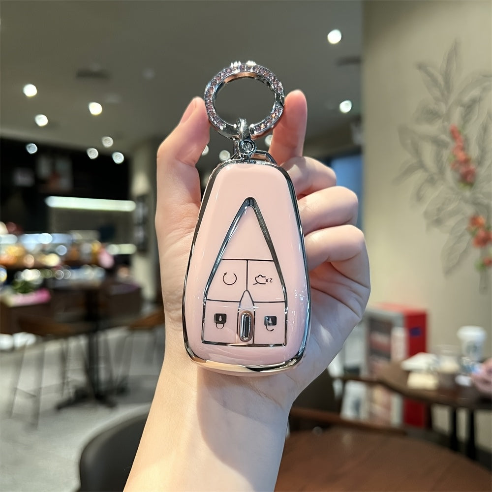 Pink TPU Key Fob Cover for Car Remote Key Protectors Durable Key Case