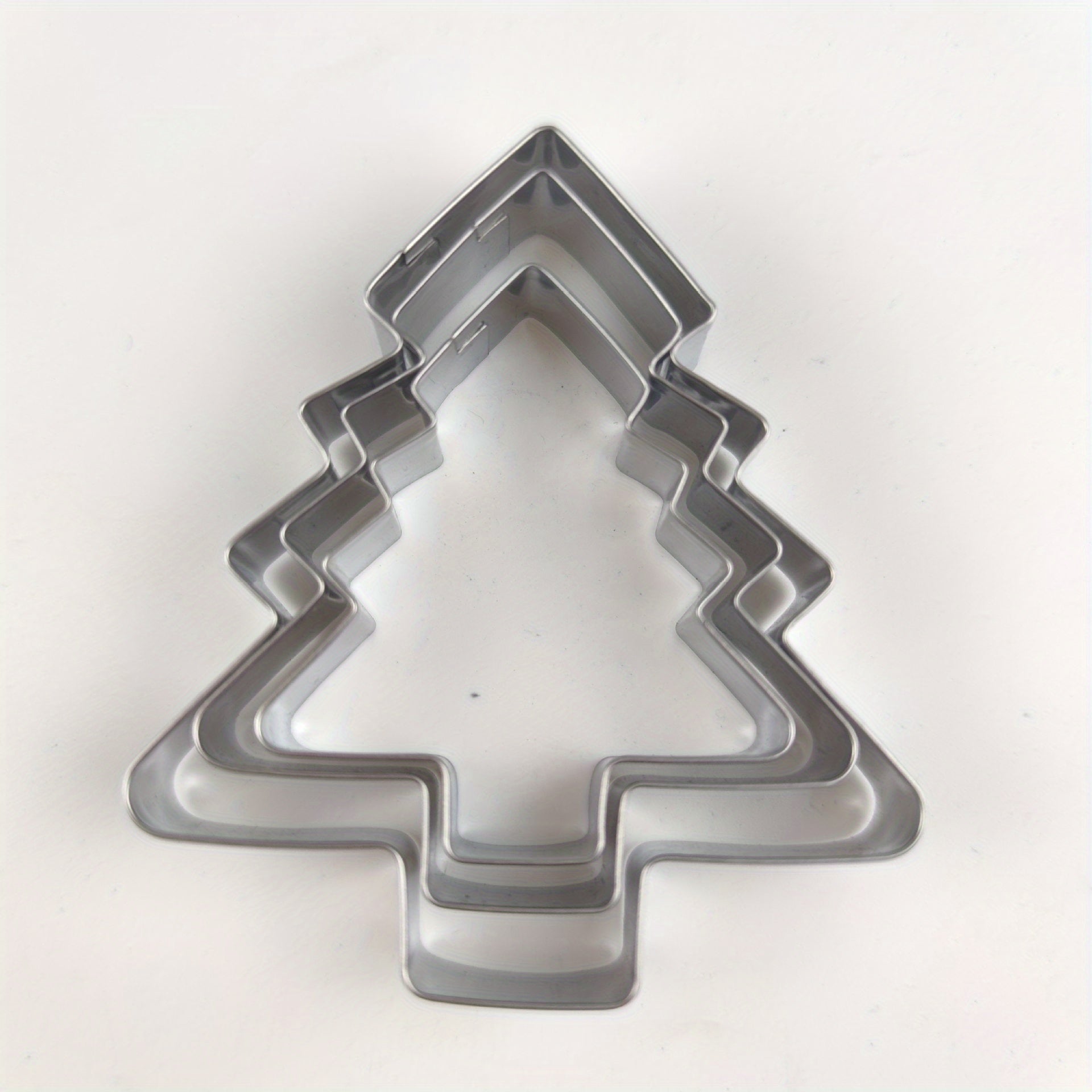 Set of 3 Christmas Tree Cookie Cutters for Baking and DIY Kitchen Projects