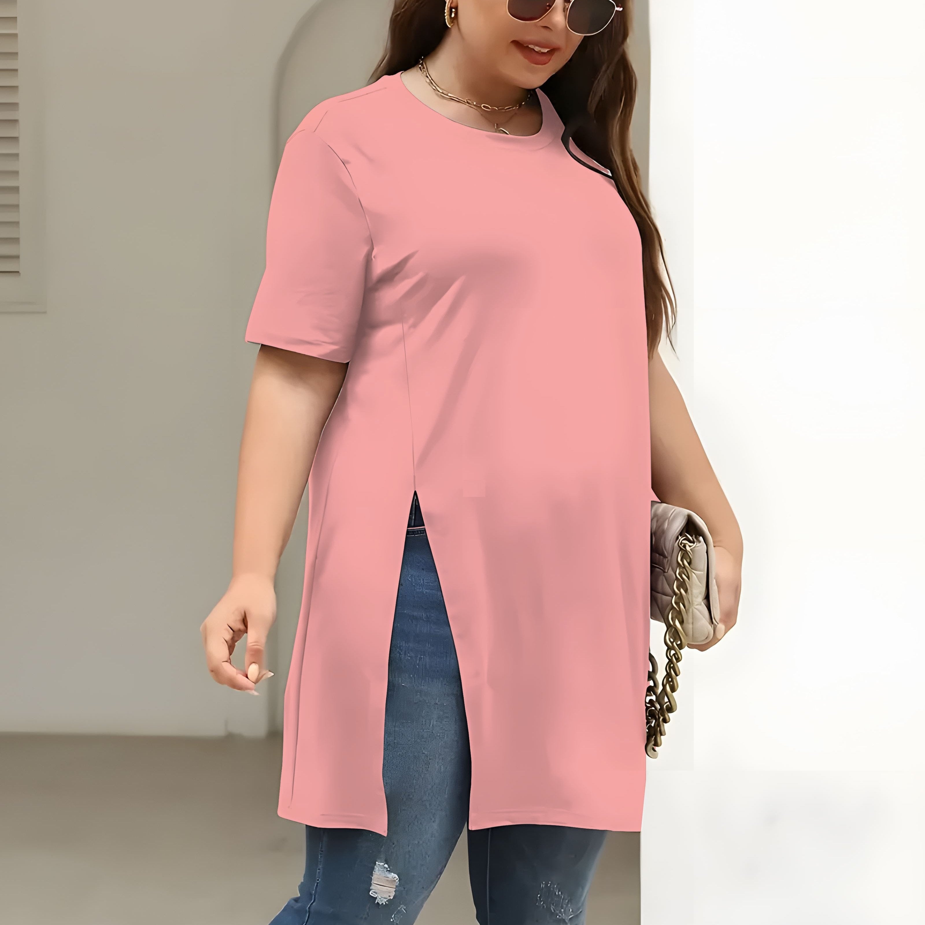 Women's Plus Size T-Shirt Cotton Casual Top for Women