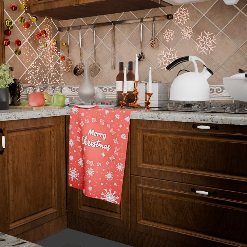 Christmas Kitchen Decor Tea Towel 18x66 Inches Winter Holiday Decorations
