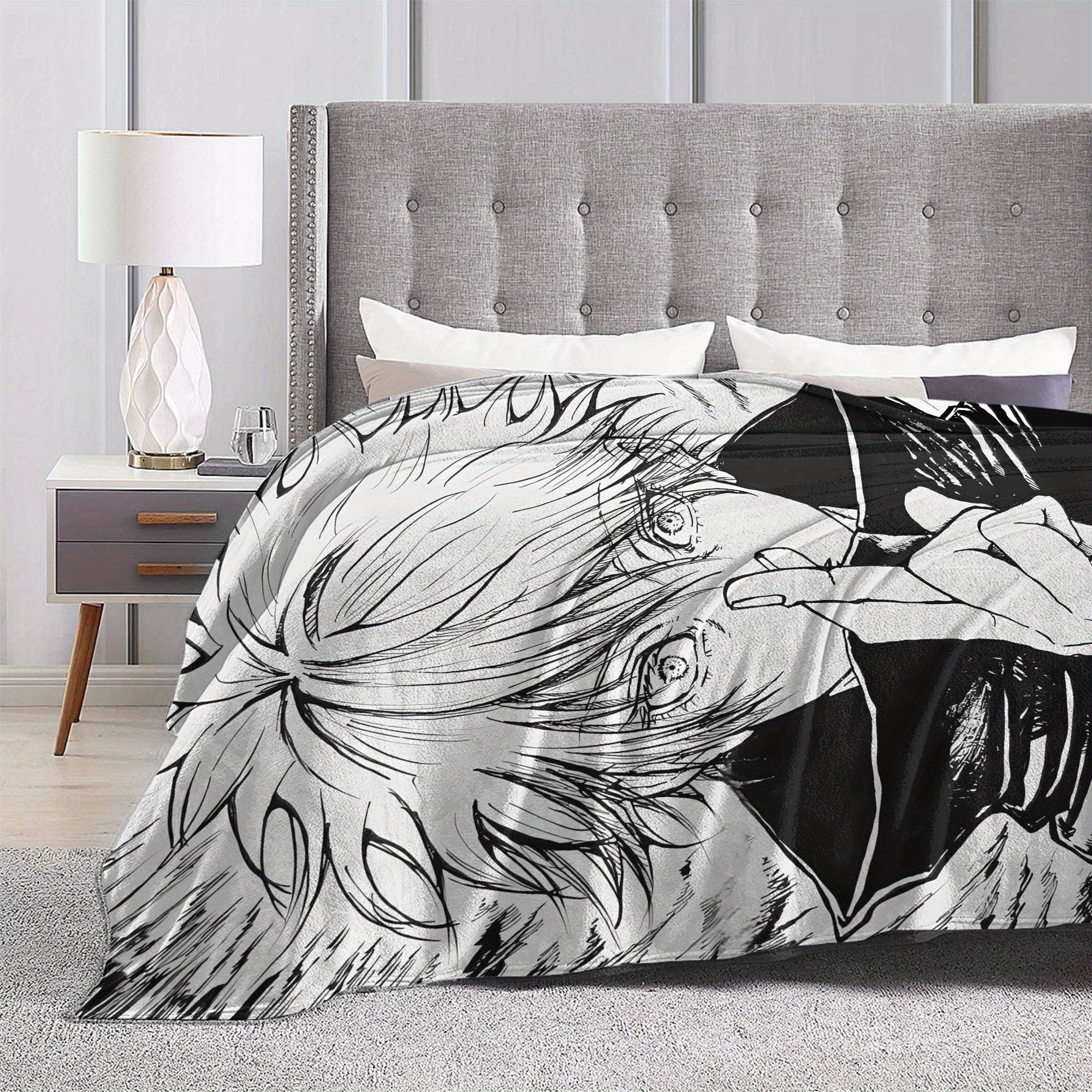 Soft Flannel Throw Blanket Cozy Warmth for Couch Bed Travel and Home Decor