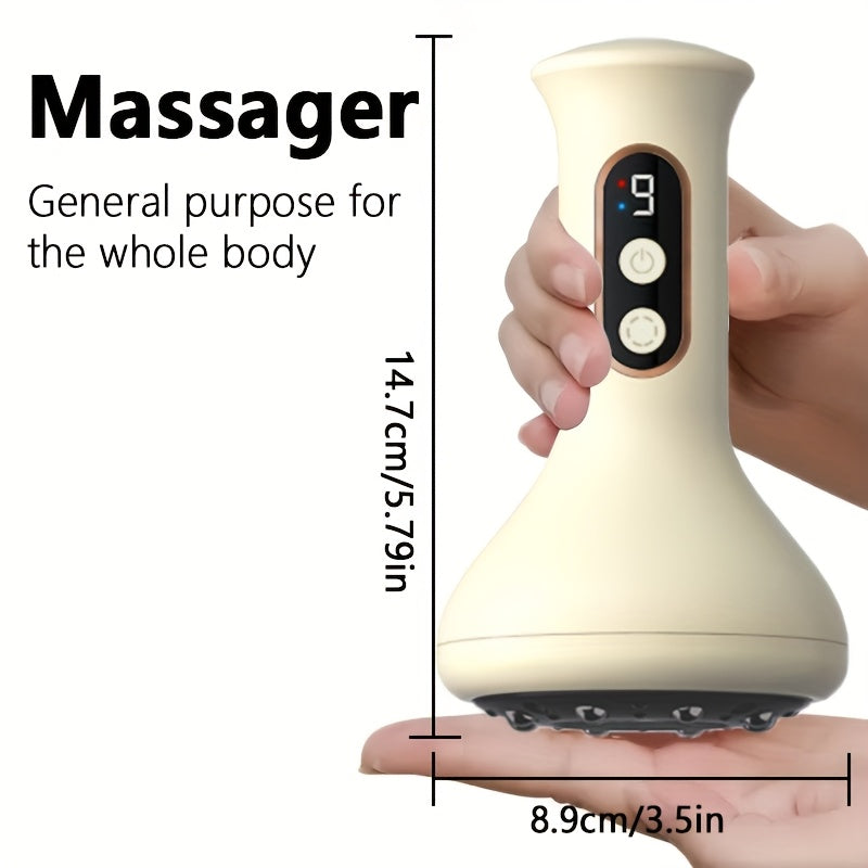 Portable Electric Meridian Massager with Digital Display Rechargeable Lithium Battery