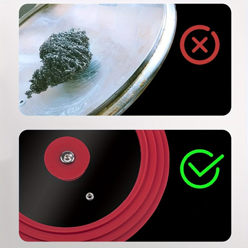 Silicone Universal Lid for Cookware Fits 7-12 Inch Pots Pans Skillets Heat Resistant Glass Cover