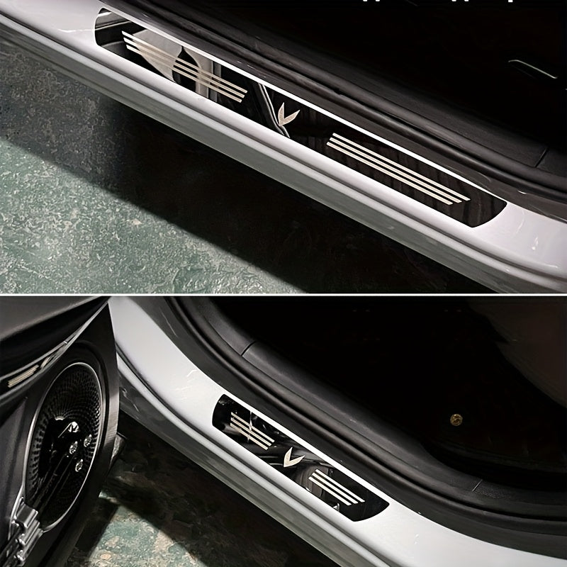 Avtomobil ichki qismi uchun zanglamaydigan po'latdan yasalgan chegaralar, chizishga qarshi, bardoshli oyoq uchun to'siq