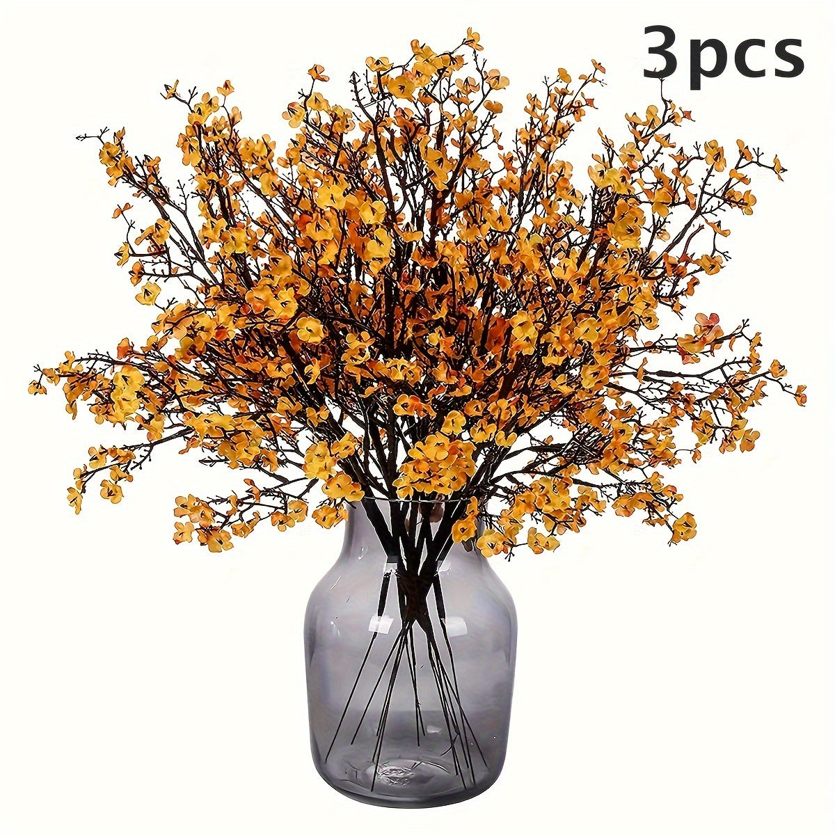 3-Piece Artificial Cherry Blossom Branch Set for Home Decor