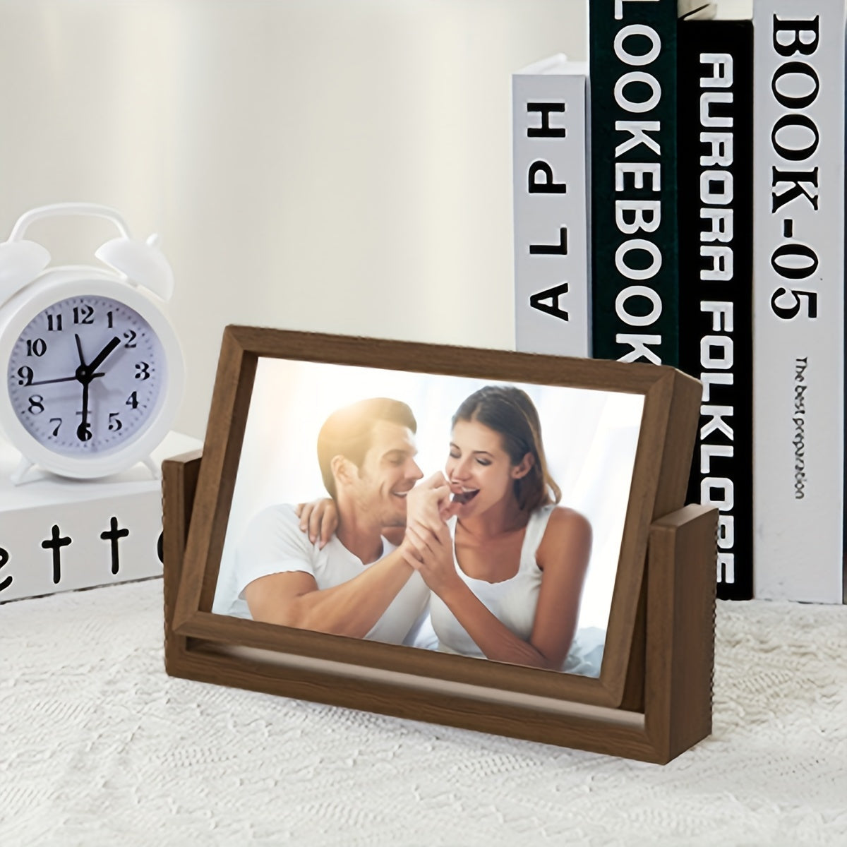 Рустикальная деревянная рамка для фотографий 4x6 7x5 ореховый деревенский дизайн HD акрил настольный спальня