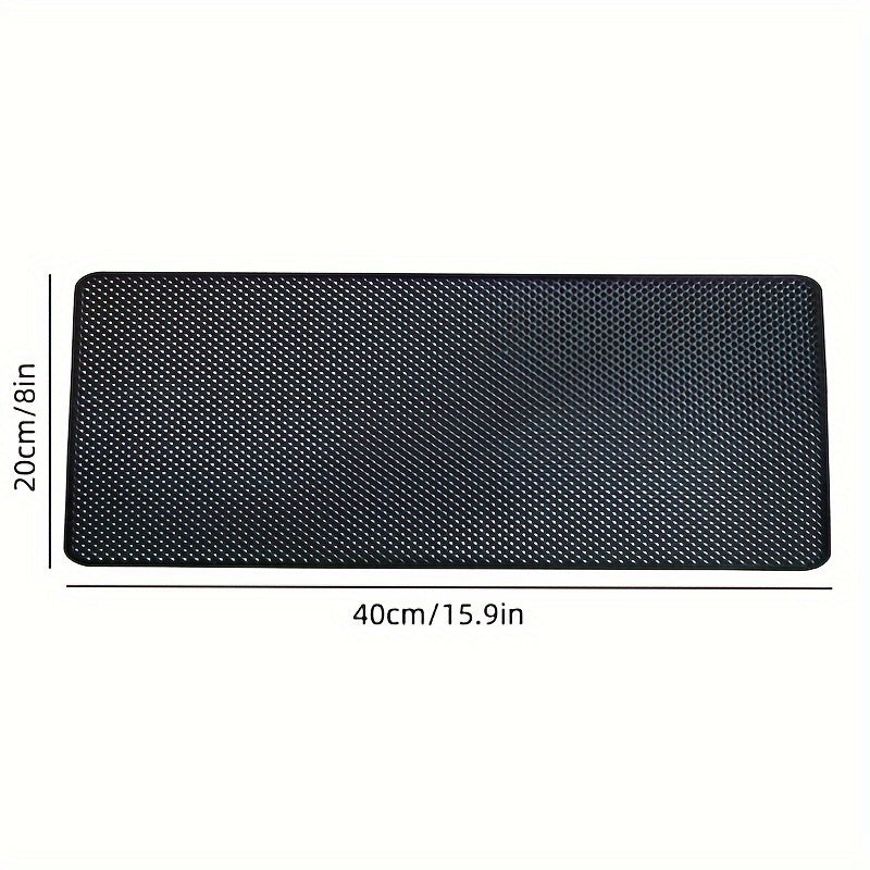 Black Silicone Dashboard Mat for Car Non-Slip Heat-Resistant Washable