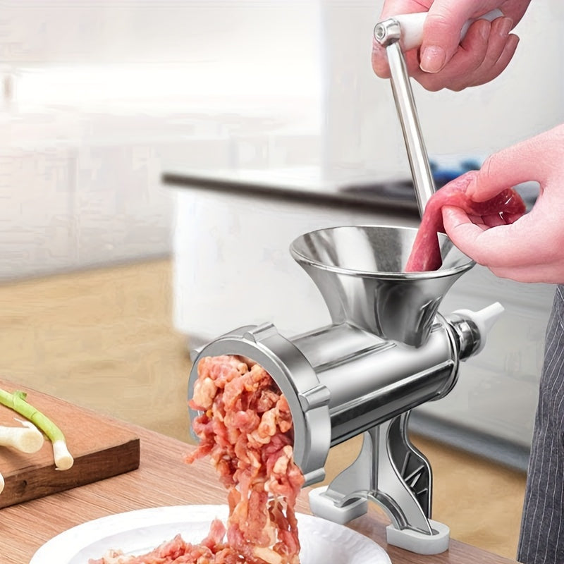Manual Meat Grinder Hand-Crank Sausage Maker with Staining Jar for Home Use