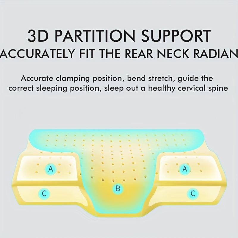 Memory Foam Butterfly Neck Pillow for Support Reversible Cover Orthopedic Rebound