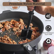 Nylon Kitchen Scraper Heat-Resistant BPA-Free Odorless Handheld Chopper