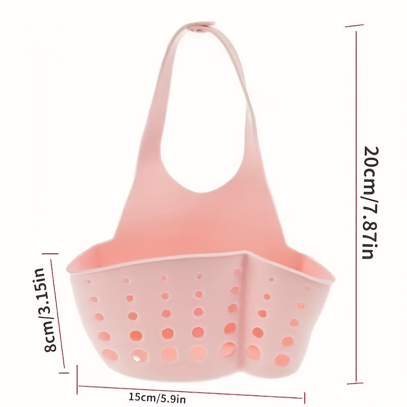 Adjustable Sink Caddy Organizer for Sponges Brushes and Soaps with Drainage