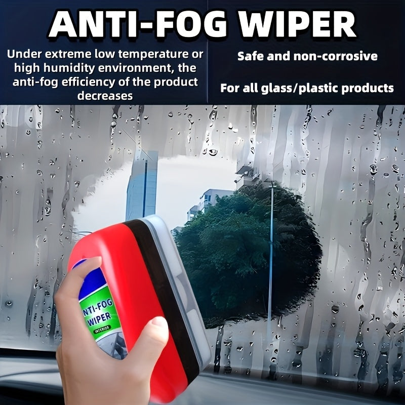 Portable Car Glass Defogger Spray Anti-Fog Windshield Wiper Brush 120ml