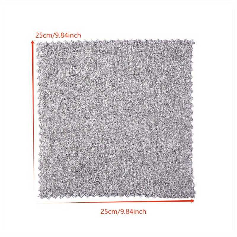 Bamboo Charcoal Fiber Dishwashing Rag Absorbent Kitchen Scrubbing Towel